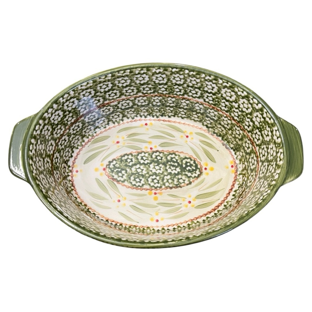 Temptations Old World Vintage 1.5 Quart Oval Covered Baking Dish Four Pi… - Picture 7 of 13